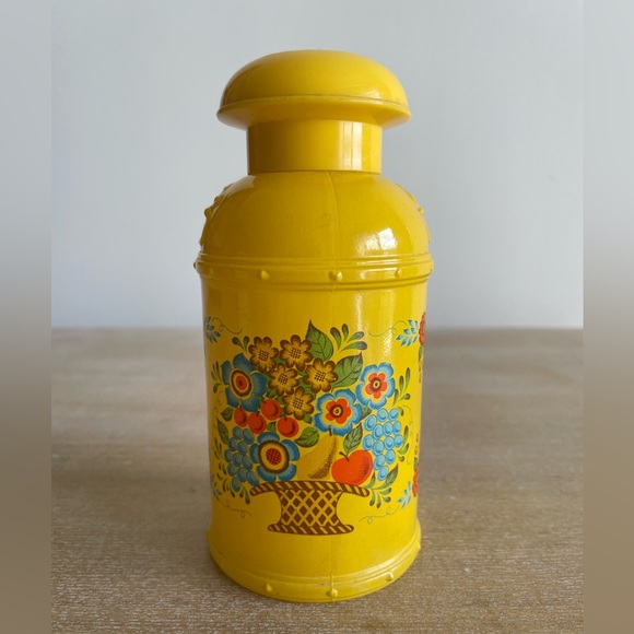 AVON - FIELD FLOWERS Vtg 70s MCM Yellow Country Rural Floral Bottle - Picture 3 of 11